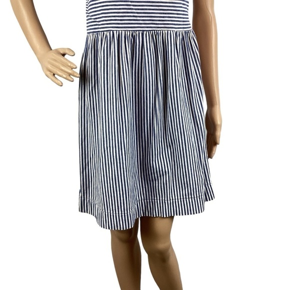 LOFT Blue Stripe Summer Dress Size S - Picture 3 of 7
